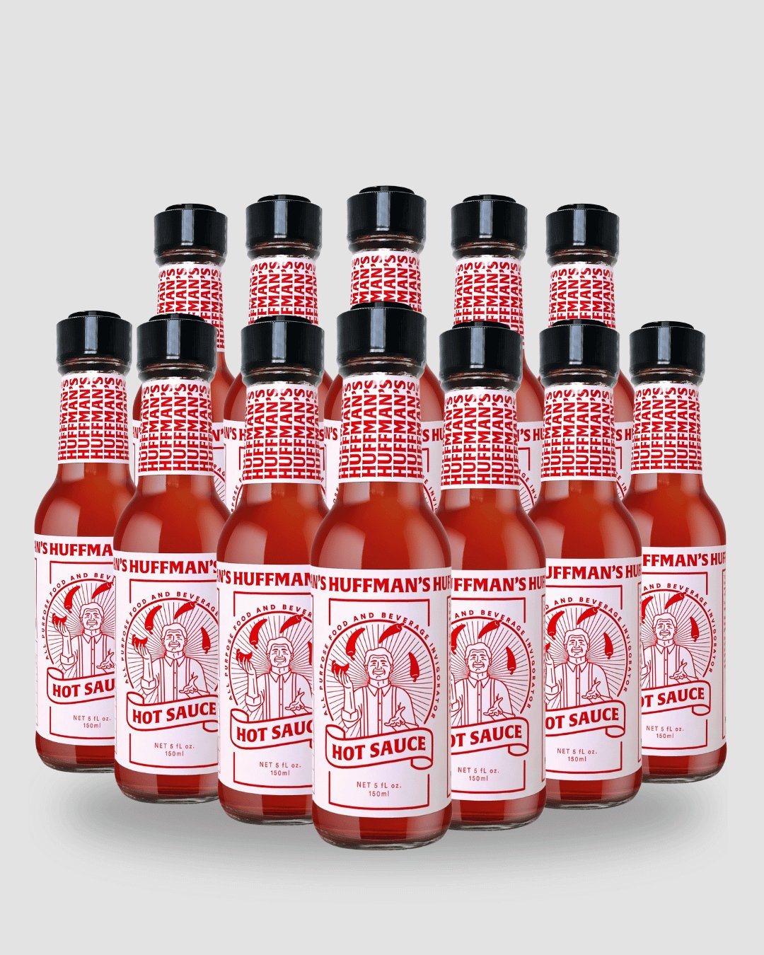 Huffman’s Hot Sauce, 12 x 150ml bottle case - Cook & Nelson